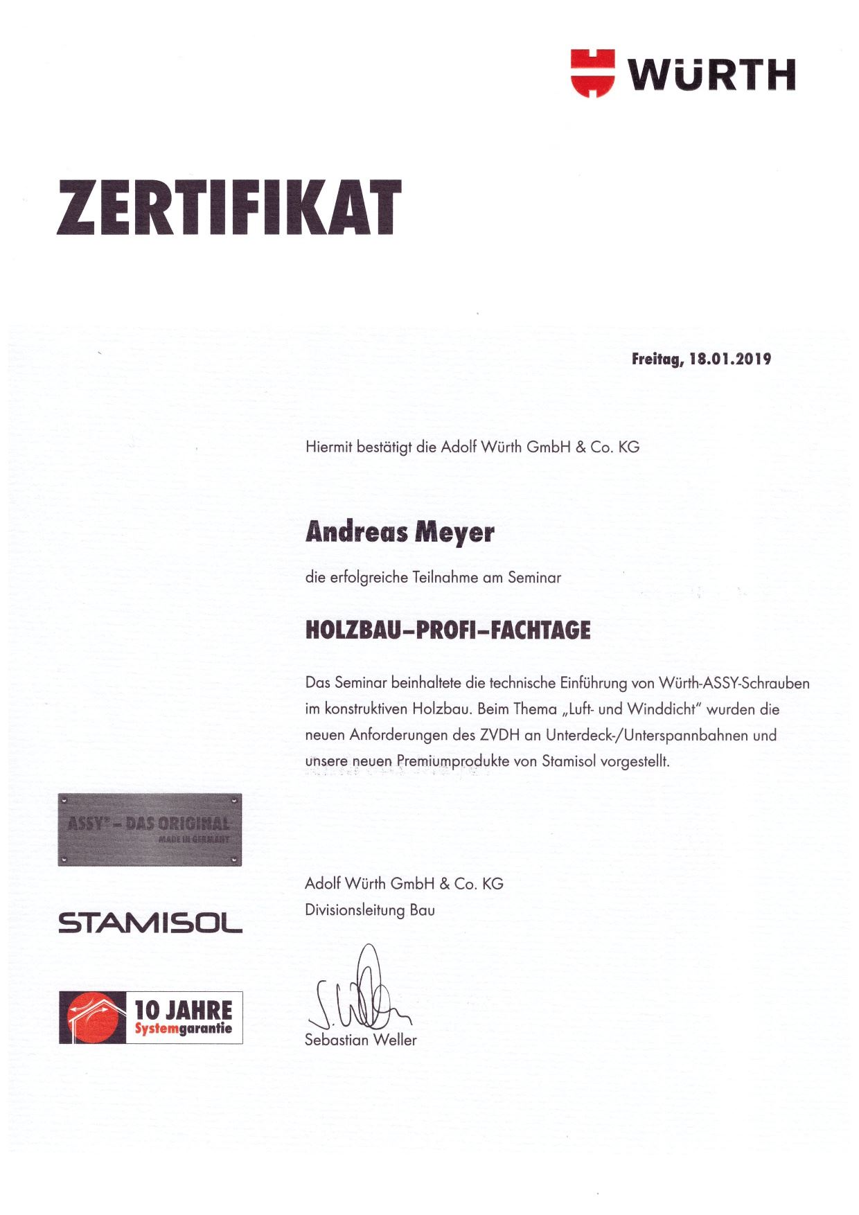 Würth Holzbau Profi Fachtage 2019