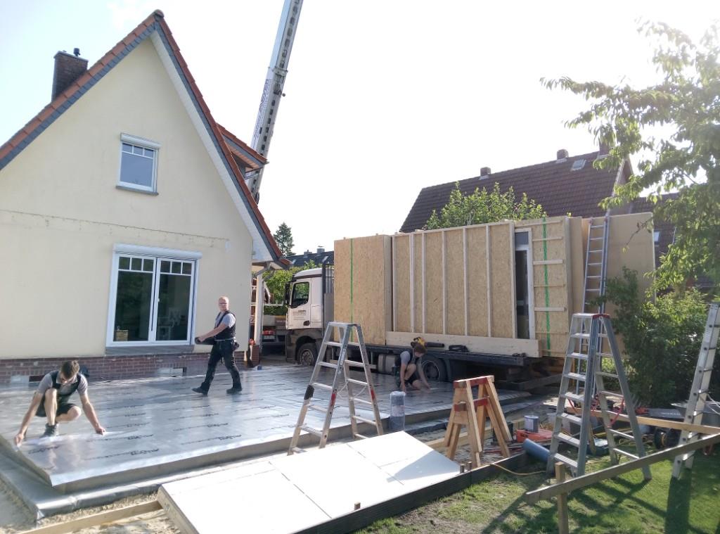 Anbau in Holzrahmenbauweise - Bild 1